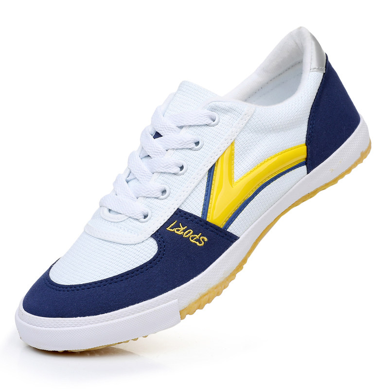 新款牛筋底乒乓球鞋运动鞋羽毛球鞋透气防滑专业训练鞋网鞋帆布鞋