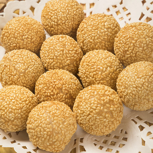 三全快厨芝麻球260g豆沙馅糯米小麻球油炸圆子速冻酒店点心食材 - 图1