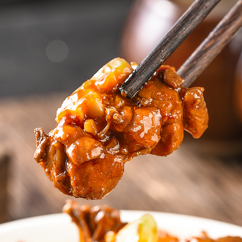 肴中餐料理包200g黄焖鸡丁湘菜预制菜快餐外卖食堂盖码饭黄焖鸡米 - 图0