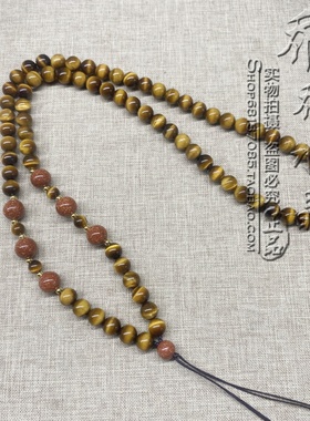 虎睛石金色泰国佛牌香牌毛衣挂链 黄虎目虎眼唐卡项链可定制款式