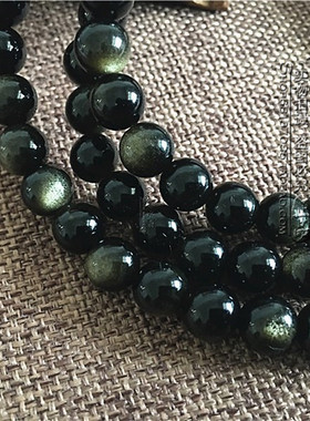 天然黑曜石纯银泰国佛牌挂链