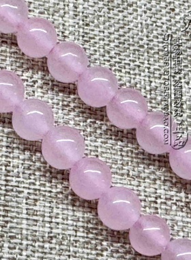 粉玉髓4毫米水晶毛衣项链金色佛牌挂链 可定制其他款式