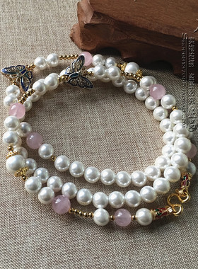 马达加斯加金色泰国佛牌毛衣项链