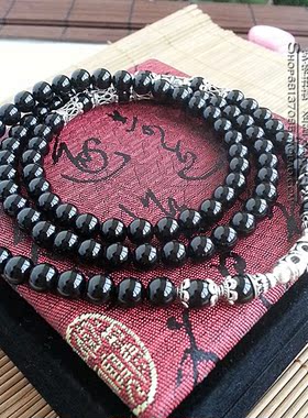 黑玛瑙泰国佛牌纯银挂链可定制