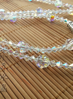 水晶超亮毫米双层纯银挂链