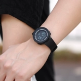 TikTok, водонепроницаемые детские цифровые часы подходит для мужчин и женщин для плавания, простой и элегантный дизайн