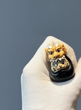 【龙首达摩】鹿角根付/手把件/手工雕刻/吊坠/包挂/钥匙挂