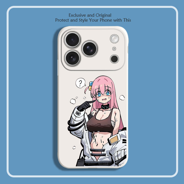 孤独摇滚后藤独动漫周边8色液态硅胶12手机壳11适用14MAX苹果15 16 17 PRO红米K70一加VIVO小米13挂绳IQOO1 - 图3