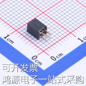 X1321FV-2x02-C43D24 排母 间距:1.27mm 2x2P 直插 塑宽3.0mm,PC2 - 图0