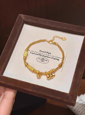 铜合金手链 葫芦盘缠编织招财纳福金钱串手链