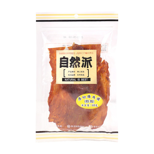 大大片！自然派特级原切大片猪肉脯手撕猪肉干高蛋白零食68g*3包 - 图3