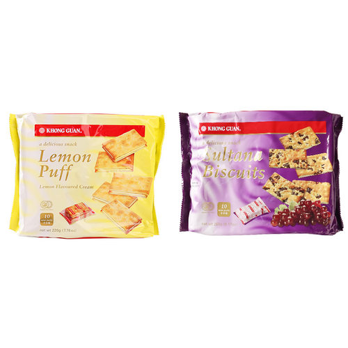 新加坡进口康元柠檬味夹心饼葡萄饼干提子曲奇办公室休闲小零食品 - 图3