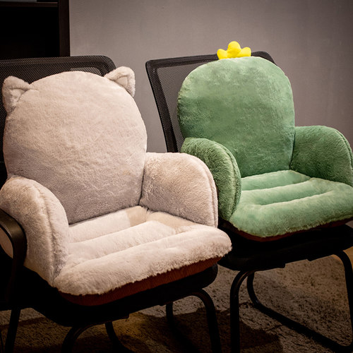 办公室久坐护腰靠垫坐靠一体垫子孕妇靠背垫椅子靠枕工位坐垫神器 - 图0