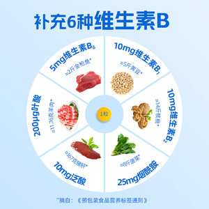 Dr.Herbs禾博士多种b族维生素片复合维生素B族片b1 b2 b6 维生素c