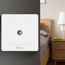 New (wall view socket) International electric 8 jobs 6 type electric wall switch socket panel white for home One TV