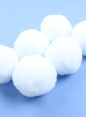 幼儿园毛绒球手工白色雪球