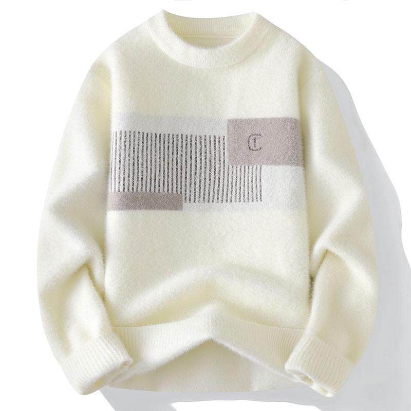 2025新款稻草人针织衫男冬季休闲打底针织衫水貂绒圆领套头毛衣男,淘宝优惠券,粉丝福利购,淘宝优惠卷