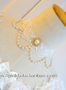 蕾丝花嫁欧式华丽款生成色珍珠