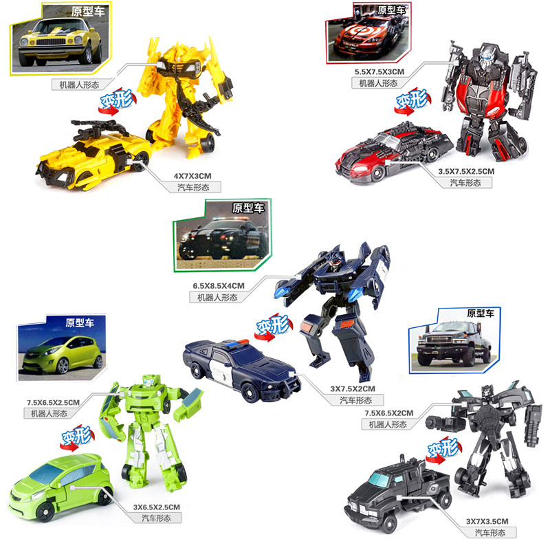 儿童动漫变形玩具小汽车机器人迷你金刚拼装模型擎天黄蜂警车男孩,淘宝优惠券,粉丝福利购,淘宝优惠卷