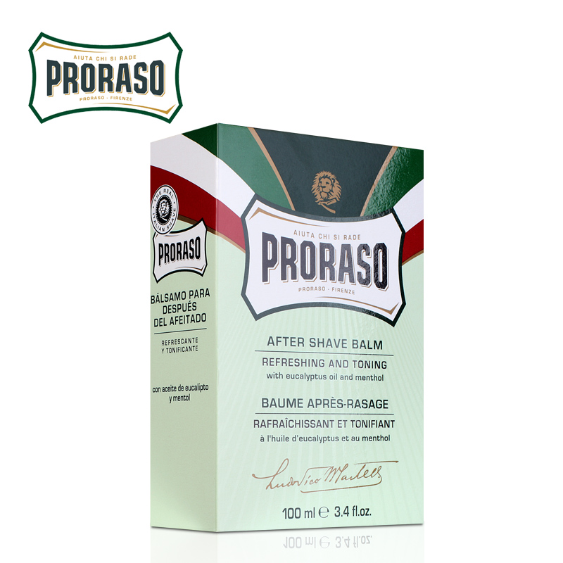 Proraso帕拉索进口男士剃须后护理润肤露桉树薄荷须后乳清爽100ML - 图1