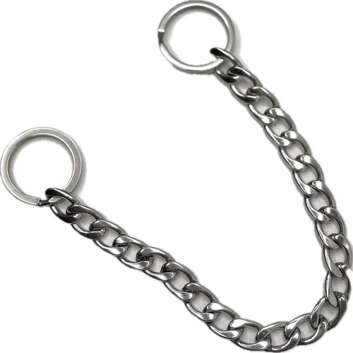 双头圈304不锈钢链条diy金属链子钥匙链保险防丢男女随身钥匙套圈 - 图3