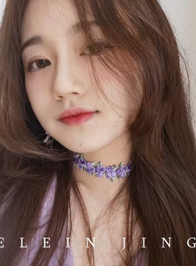 复古清新花朵蕾丝项圈