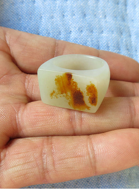 羊脂玉羊脂玉和田玉戒指籽料白玉