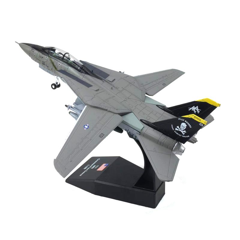 新款1/100精细版F14雄猫战斗机 仿真合金飞机模型成品Nsmodel包邮 - 图1
