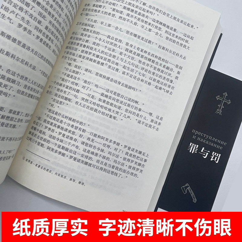 【罗翔老师推荐】罪与罚正版陀思妥耶夫斯基世界心理小说俄罗斯文学作品探讨人性深层次的善与恶向人类灵魂发出拷问-图1