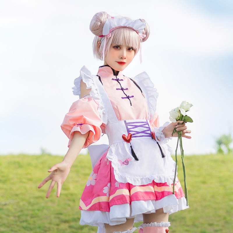 荣耀日系和服cosplay小乔女仆装动漫服装萝莉lolita洋装舞台 - 图2