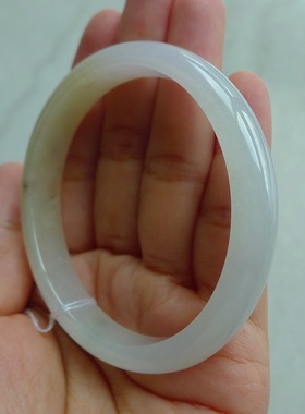 冰糯种淡紫淡绿贵妃翡翠手镯55.9-49.1