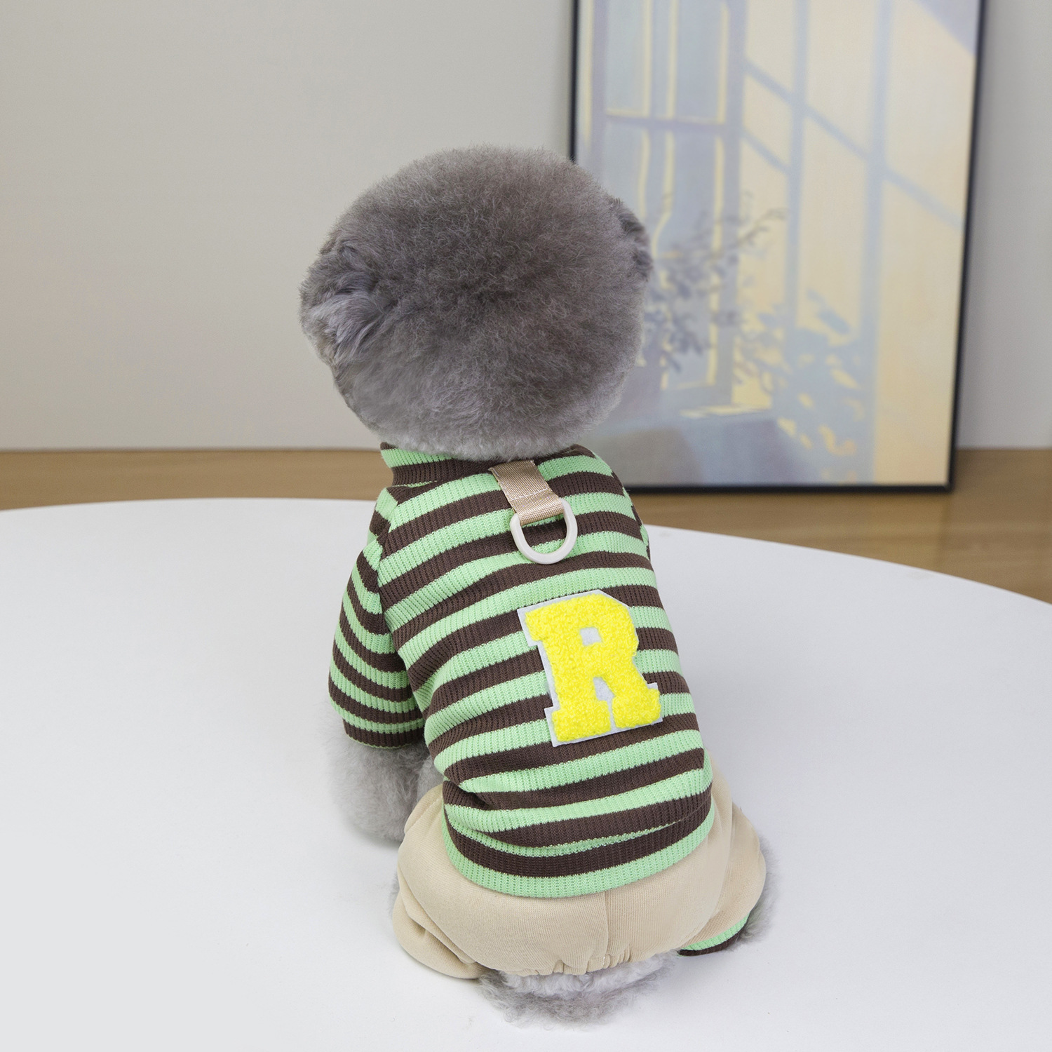 狗狗衣服秋冬款四脚连体加绒保暖防寒泰迪比熊博美可穿带牵引扣衣,淘宝优惠券,粉丝福利购,淘宝优惠卷