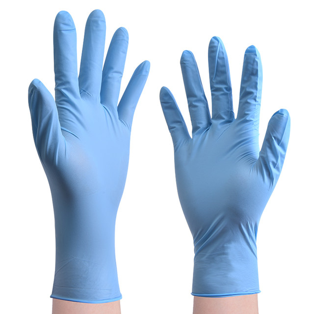 Thickened disposable nitrile gloves anti-slip and oil-resistant