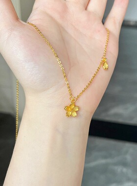 樱花吊坠项链女花朵甜美气质新中式新款颈链小众设计高级感锁骨链