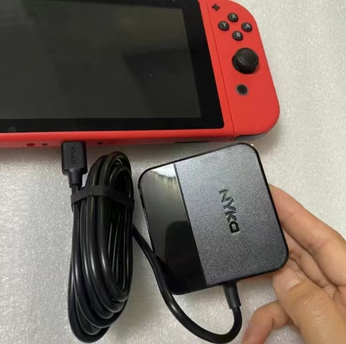 任天堂Switch充电器NYKO原装拆机有划痕NS快充支持底座模式支持tv