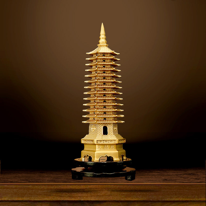 1纯铜文昌塔摆件七层九13层加厚铜塔装饰礼品家居客厅办公书桌,淘宝优惠券,粉丝福利购,淘宝优惠卷