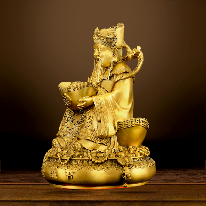 1黄铜财神爷供奉神像新款范蠡财神爷像家用店铺大号财神摆件,淘宝优惠券,粉丝福利购,淘宝优惠卷