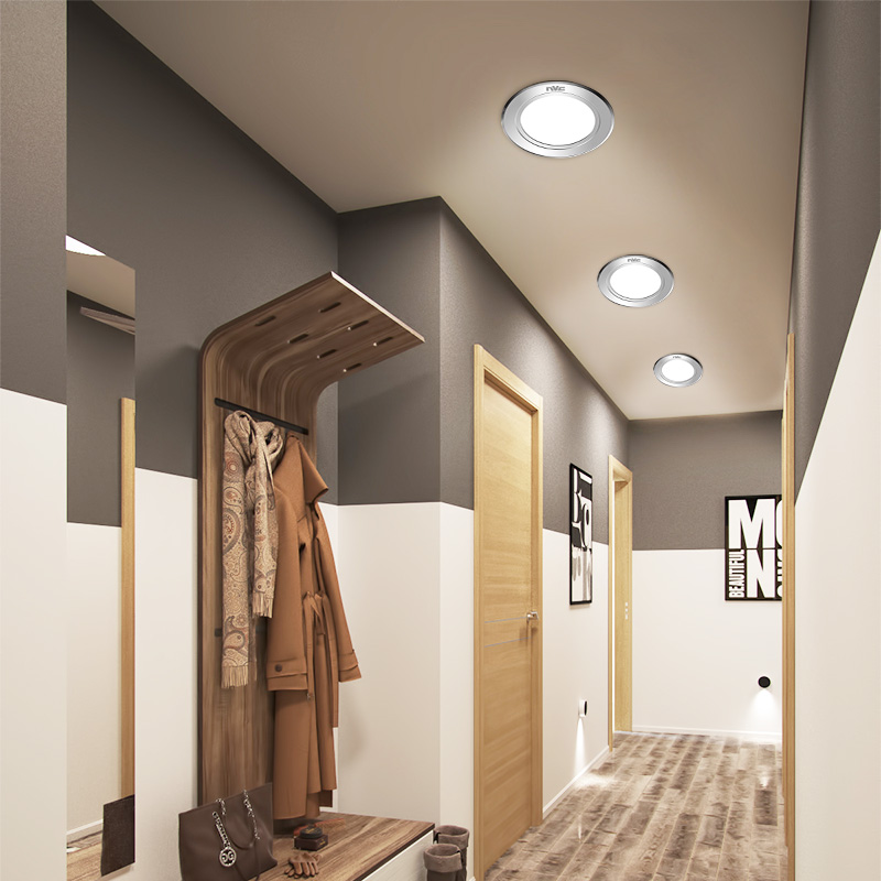 雷士照明 led嵌入式铝材筒灯客厅家用三色变光天花洞灯吊顶孔灯-图1