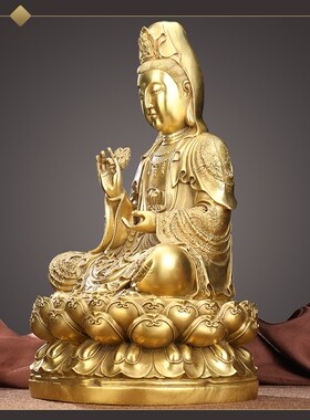 铜柳枝观音家用客厅居家