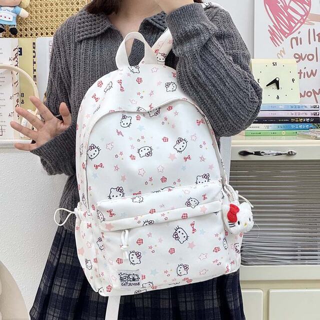 Korean school bag for junior high school girls insKT cat high-looking backpack for high school students large capacity lightweight girl's backpack