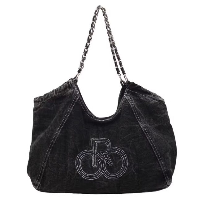 Korean retro denim armpit bag