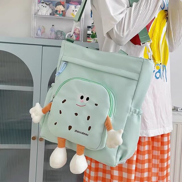 Cookie Crossbody Bag Girls Canvas School Bag