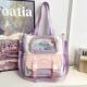Canvas bag girls crossbody shoulder bag handbag book bag versatile large capacity primary school student class bag tutoring bag