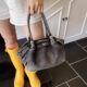 Niche design high-end denim hand-held small square bag 2025 new retro versatile commuting shoulder bag