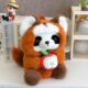 Cute Apple Red Panda Doll Bag New Backpack School Bag Girls Children Baby Casual Mini Backpack