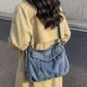 Denim large capacity crossbody women's commuting tote bag