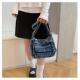 2026 New Denim Lazy Style Retro Shoulder Bag Women's Small Backpack Travel Commuting Lightweight Casual Crossbody Bag