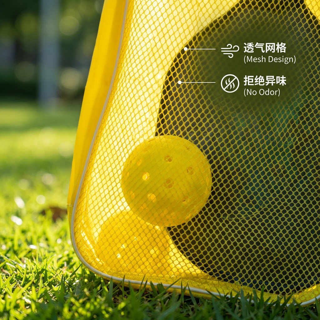 Pickleball racket bag portable storage bag breathable mesh multi-functional sports equipment bag lightweight and versatile
