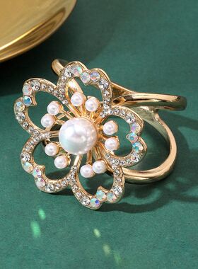 多用衣角瓣特大打结扣防滑扣配饰环五瓣花扣丝巾胸针服装西装百搭