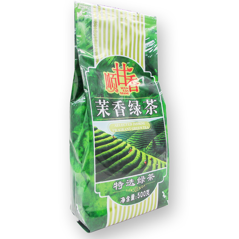 包邮广村茉香绿茶500克/袋奶茶用绿茶茶叶茉莉花茶绿茶茉香奶绿茶-图2